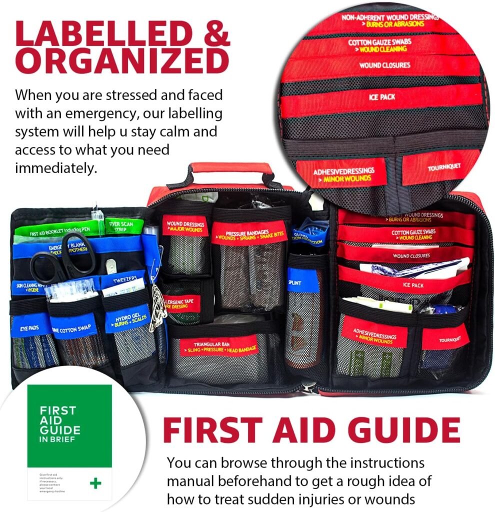 Kits de primeros auxilios Pro con sistema Molle portátil, kits avanzados de primeros auxilios, kits de supervivencia de emergencia para trauma, kits médico para el hogar