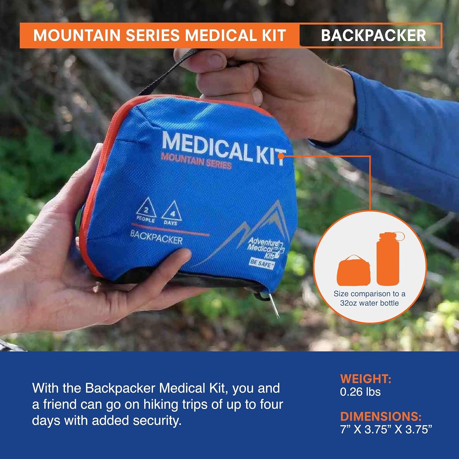 tamaño del Adventure Medical Kits Mountain Series Backpacker
