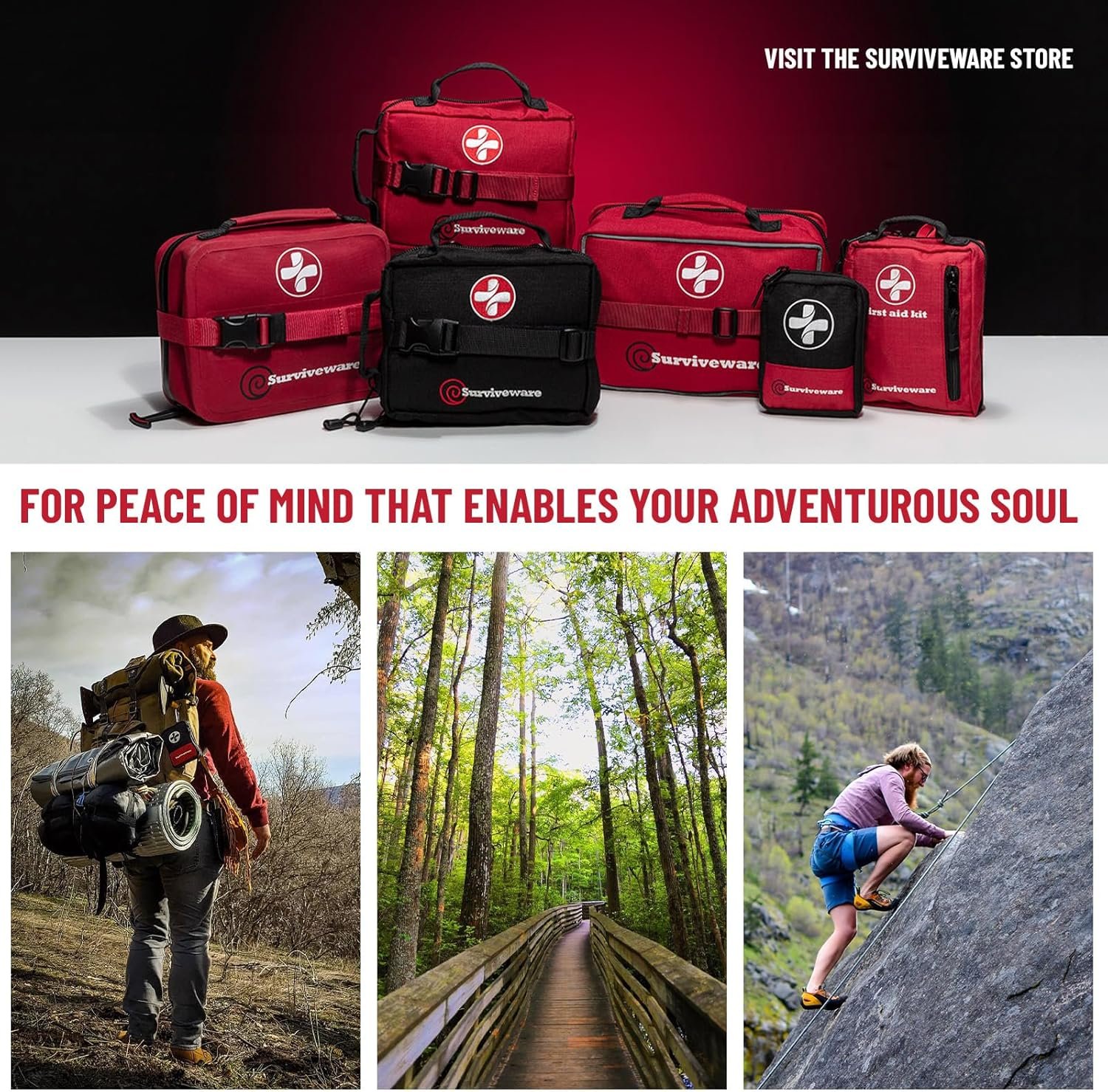 tipos de Botiquín de emergencia Surviveware de 238 piezas